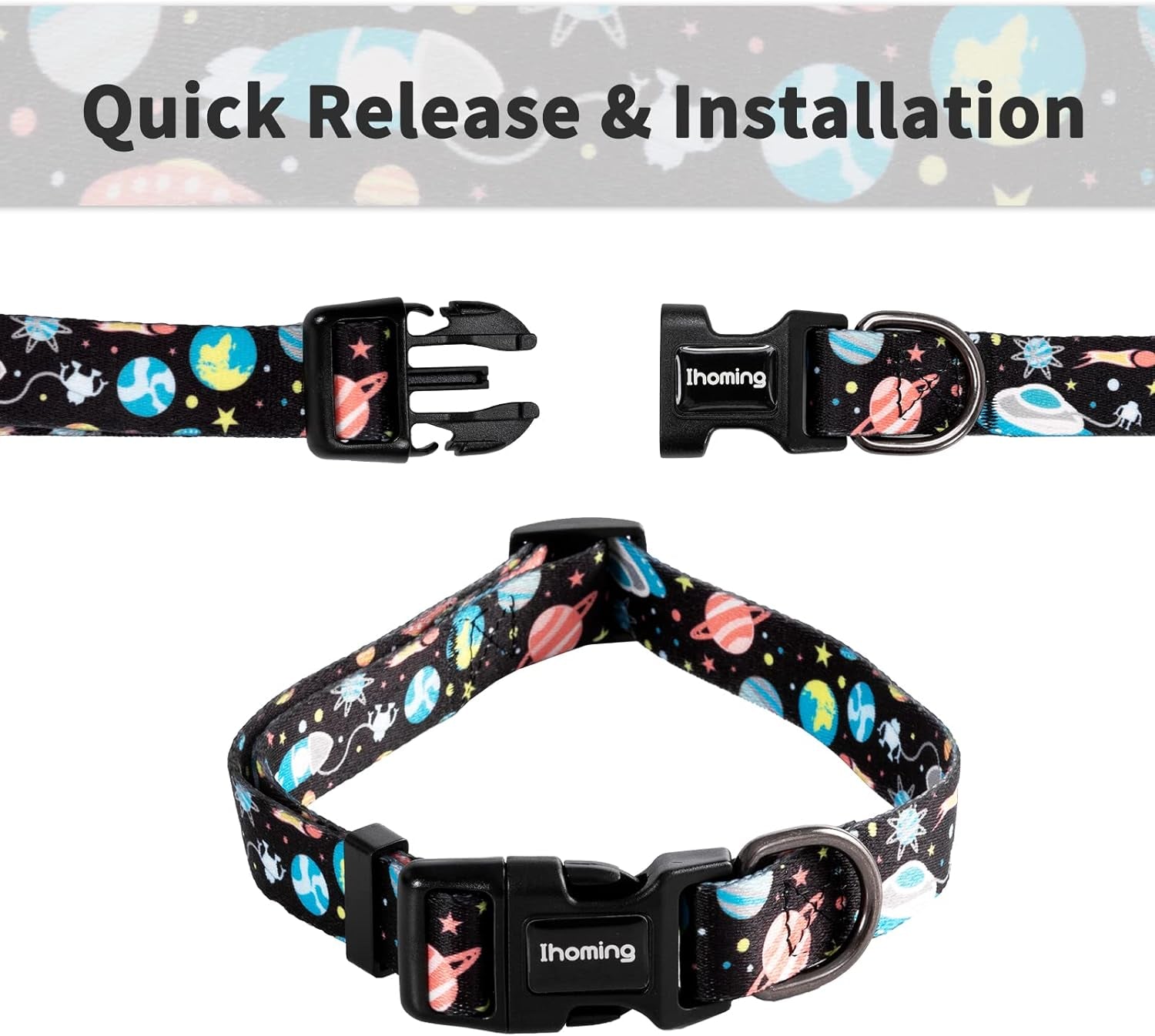 Dog Collar & Leash Set: Multi-Patterned