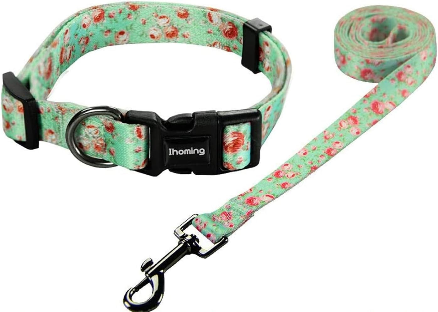 Dog Collar & Leash Set: Multi-Patterned